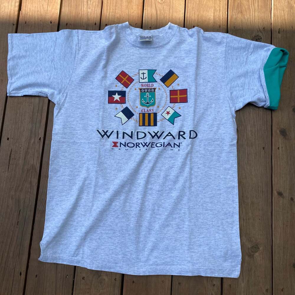 Vintage 90s Gear for Sports Windward Norwegian Cruise Line T-Shirt XL